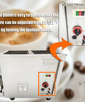 Control panel of Heavy Duty Full Automatic Gas Coffee Roaster With Big 16.5 Lb Batch for precise temperature adjustments.