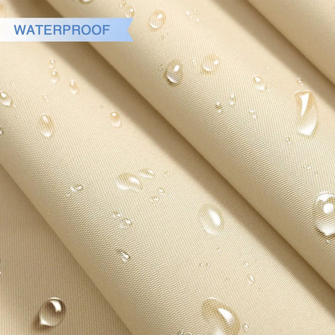 Durable Waterproof Outdoor Triangle Sun Shade Sail fabric with water droplets showcasing weatherproof properties