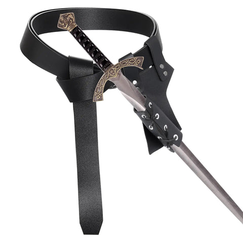 Medieval Belt Sword Dagger Frog Holster Set For Halloween Renaissance Knight Pirate Viking Cosplay Accessories