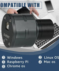 Astrophotography Camera For Planetary And Moon Imaging SV305C 2.1MP IMX662 on desk, hand holding, compatible with multiple OS