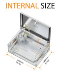 Internal dimensions of Built Tough 304 Stainless Steel Electrical Enclosure Box IP65 Weatherproof Sealed Housing 14X10X6 Inch.
