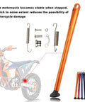 Orange Dirt Bike Kickstand Foot Side With Spring For KTM XC XCW XCF XCFW EXC EXCF EXCR Models, Motorcycle Parking Stand, CNC Machined Aluminum