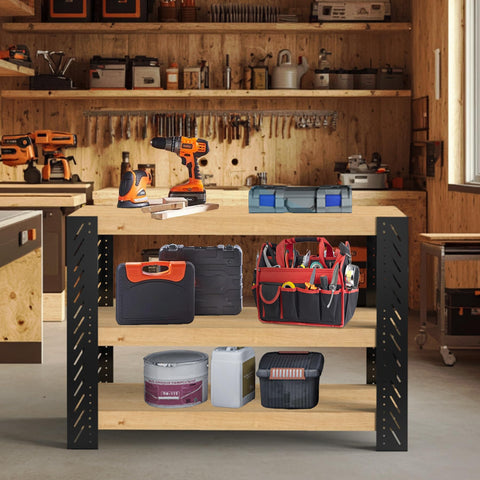 Heavy Duty Metal Workbench Leg Kit With Adjustable Height Design For DIY Projects 35.4 Inch Tall Custom Size And Color Built To Last