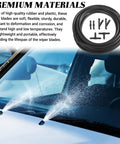 Top Shelf Universal Windshield Washer Hose Repair Kit With Four Meter Fluid Tubing six connectors and nozzles spraying water on windshield.