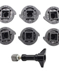 Premium Oil Drain Plug Kit For 2019-2025 Cadillac XT4 CT6 XT5 And GMC Sierra Acadia Fits 1500 Models Replaces 12713651 And 55498782 Leak Proof Gasket Seal That Keeps Your Car Running Smooth Like New. six-piece black metal oil drain plug kit with handle tool