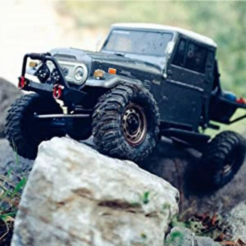 1/10 Scale RC Crawler Clear Body 1965 Toyota FJ40 Truck Cab PC Clear for Axial SCX10 TRX4 Redcat GEN8 RGT 86100 YIKONG 4102 on rock