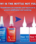 blue red thread locker set 50ml bottles medium high strength thread lockers against vibration corrosion
