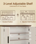 Over The Toilet Bathroom Wall Cabinet With Drawer And Adjustable Shelves Floating Medicine Cabinet Organizer For Small Bathrooms Dual Doors White And Brown Space Saver Storage Easy To Install showing adjustable shelves.