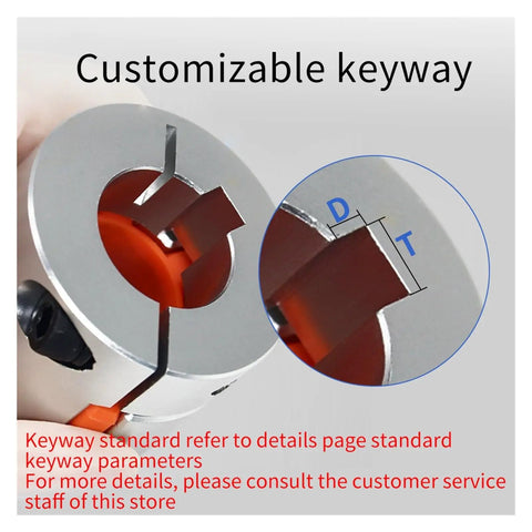 Premium Aluminium Flexible Plum Shaft Coupling For CNC And Motor Encoder With D45L78 Jaws Design featuring customizable keyway.