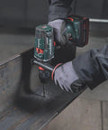18V Cordless Driver Drill Kit Handles Heavy Demands With Two 18V 5.5Ah Batteries And A Badass Tool Free Quick Change Chuck Featuring Killer Anti Kickback Gyro Protection For Fast Metal Work drilling into steel