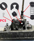 Audi 5 To 6 Speed Manual Transmission Shift Cable Bushing And Gearbox Repair Kit For A1 A2 A3 S3 And VW Golf Passat Jetta Bora MK4 1999 To 2017 Shifter Linkage Lag Killer And Reverse Lever Upgrade components displayed