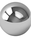 Close-up of a single shiny steel bearing ball from the 100-Piece Bicycle Loose Bearing Balls Set For Pedals, 3/32 inch diameter.