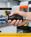 Heavy Duty Manual Bulb Fuel Transfer Pump For Quick Gas And Diesel Priming, 1/4 Inch Hose Kit, hand squeezing rubber bulb