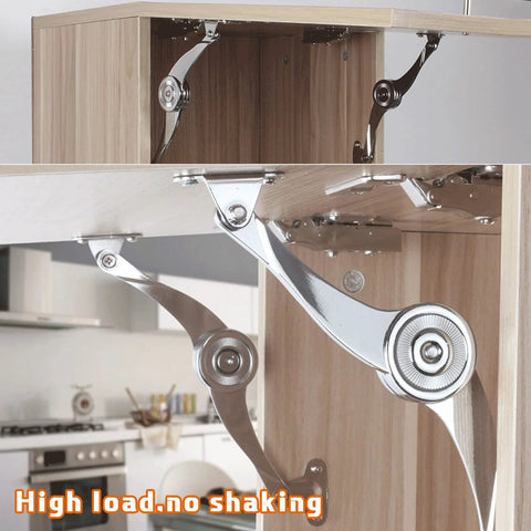 Heavy Duty Built To Last Soft Close Lid Support Hinges For Lids And Toy Boxes, Adjustable Lift Up Cabinet Door Hinges Installed