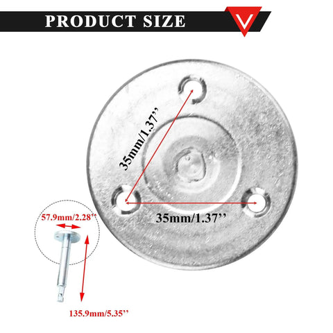 Heavy Duty Steering Wheel Kit Pair Includes 450 Millimeter Gear Rack Handlebar Clamps For Go Kart ATV Buggy Quad UTV size chart with measurements.