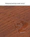 Water droplets on surface of Solid Wood 4-Tier Desk Storage Box With Lockable Drawers, highlighting waterproof feature.