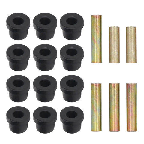 Rear Leaf Spring Bushing Kit 4 Pack Sleeve And Pin Set Replacement For Precedent 2004 And Up And Tempo 2018 And Up Gas Electric Durable Rubber And Metal, 4 bushings and 6 sleeves