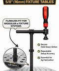 180 Degree Welding Fixture Screw Clamps For Five Eighth Inch Tables with solid steel construction on modular table