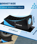 RV Leveling Blocks 6 Inch Two Pack For Travel Trailers Heavy Duty Curved Camper Levelers shown with dimensions