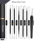 6 Piece Pimple Popper Tool Kit Blackhead Remover Comedone Extractor Set With Metal Case for zit removal