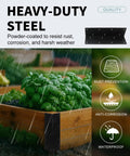 Built Tough Rust Resistant Metal Raised Bed Corner Brackets Set For 12 To 24 Inch Wood Planter Boxes in garden bed