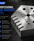 Hexagonal Jewelry And Watchmaker Anvil Block Hardened Steel For Staking Riveting Drilling And Shaping Small Parts With 15 Holes And 5 Slots Bench Tool For Jewelry Repair And Metalworking