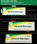 Eight Pack Clear Acrylic Desk Name Plates With Double Sided Name Tent Stands 8.45 By 3 Inches Ideal For Conference Rooms