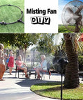 All In One 75 Foot Misting System With 27 Brass Nozzles And Brass Three Quarters Inch NPT Adapter For Outdoor Cooling Demo