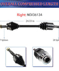 Honda CR V CV Axle Shaft Assembly Front Left And Right For 2002 2003 2004 2005 2006 2.4L CV Joint Replacement Axle details