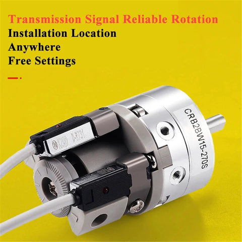 Full Size Single Blade Swinging Pneumatic Rotary Actuator - Badass Air Cylinder showing CRB2BW swivel components for precise control.