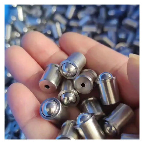 Premium 304 Stainless Steel Ball Plunger Screws Spring Loaded Positioning Pins Press In Industrial Hardware For Machine Work D8 X 9 MM 5 Pack in hand.