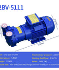 Straight Up Solid Adjustable Small Submersible Pump For Heavy Industry Water Circulation, compact blue pump with detailed specifications.