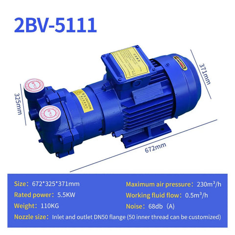Straight Up Solid Adjustable Small Submersible Pump For Heavy Industry Water Circulation, compact blue pump with detailed specifications.
