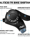 7 Speed Bike Shifter Right Handle Trigger For Mountain City Road Folding Bikes SL TX30 7R with gear display