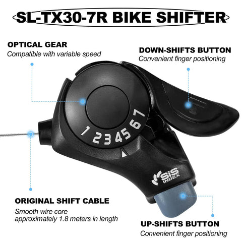 7 Speed Bike Shifter Right Handle Trigger For Mountain City Road Folding Bikes SL TX30 7R with gear display
