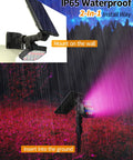 Color Solar Spot Lights Outdoor Waterproof RGB LED 7 Color Auto Changing Or Fixed Landscape Spotlight in rain