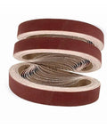 Professional 1X30 Sanding Belts Aluminum Oxide Abrasive Strips, heavy duty cloth backing for wood and metal grinding.