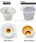 Comparison of handmade vs automatic Disposable Coffee Filters 600 Count for Keurig Single Serve Pods Fits All K Cup Models 1.5 Inch Depth Ideal
