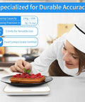 Chef using Digital Food Scale 33Lb Capacity With 1g Increments Ultra Precise Kitchen Scale For Cooking And Baking Grams And Ounces