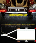 LED Trailer Light Kit 2 Pack Red Rectangular Tail Stop Turn License Lights Amber Side Marker 9 LED ID Bar wiring instructions