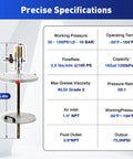 Diagram of Heavy Duty 50 To 1 Air Operated Grease Pump Kit With 7500 PSI High Pressure Lubrication System, 45416 Model specifications