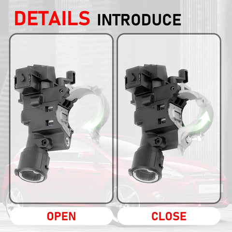 Ignition Lock Housing 989-019 Replacement Bolt In For Ford Escape 2008 2009 2010 2011 2012 showing open and close details