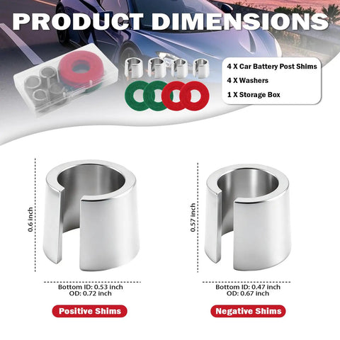 Must Have Battery Terminal Shim Set For Fixing Loose Terminals On Cars Trucks And Boats With Four Post Shims And Washers