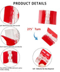 Heavy Duty Self Adhesive Acrylic Hinges Crystal Clear No Drill Swivel Joints For Jewelry Boxes And Display Cases with 275° turn angle