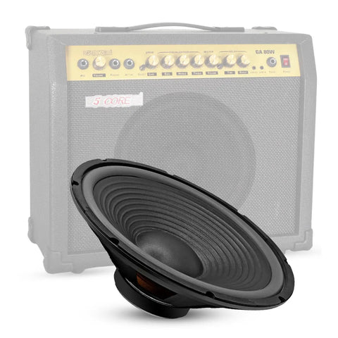 15 Inch Guitar Speaker 220W RMS 450W Peak 4 Ohm With Y30 Ferrite Magnet for PA and Amp Cabinets, front view with amplifier