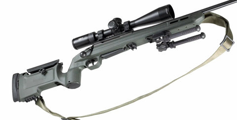 KRG Echo Chassis For Tikka T3 T3X Carbon Forest Stock with scope and sling, lightweight design for precision outdoor hunting