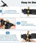Instructions for Universal Bike Chain Breaker Tool For 1 To 13 Speed Chains with images of tool in use on a bike chain.