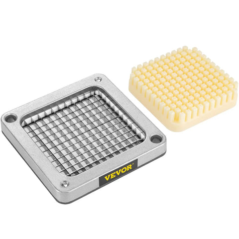 Replacement Chopper Blade Set One Quarter Inch For Even Cuts, stainless steel grid with plastic push block, Vevor brand
