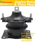 Front view of Honda Accord 2003 2004 2005 2006 2007 2.4L Automatic Beefed Up Engine And Transmission Mount Replacement Kit.