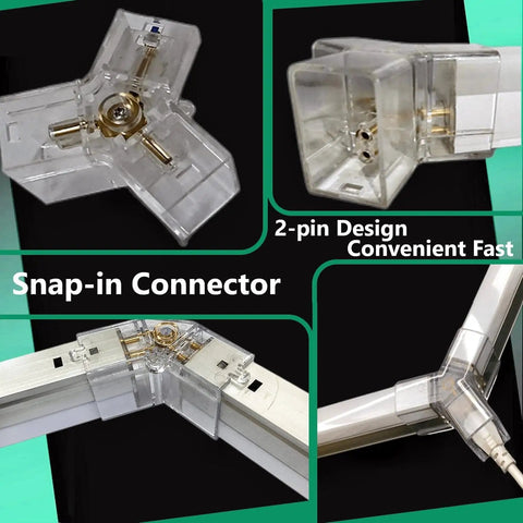 Detailed view of connectors in Bright DIY Plug-In Hexagon Garage Light Kit for Car Repair, 60 Lamp LED Grid.